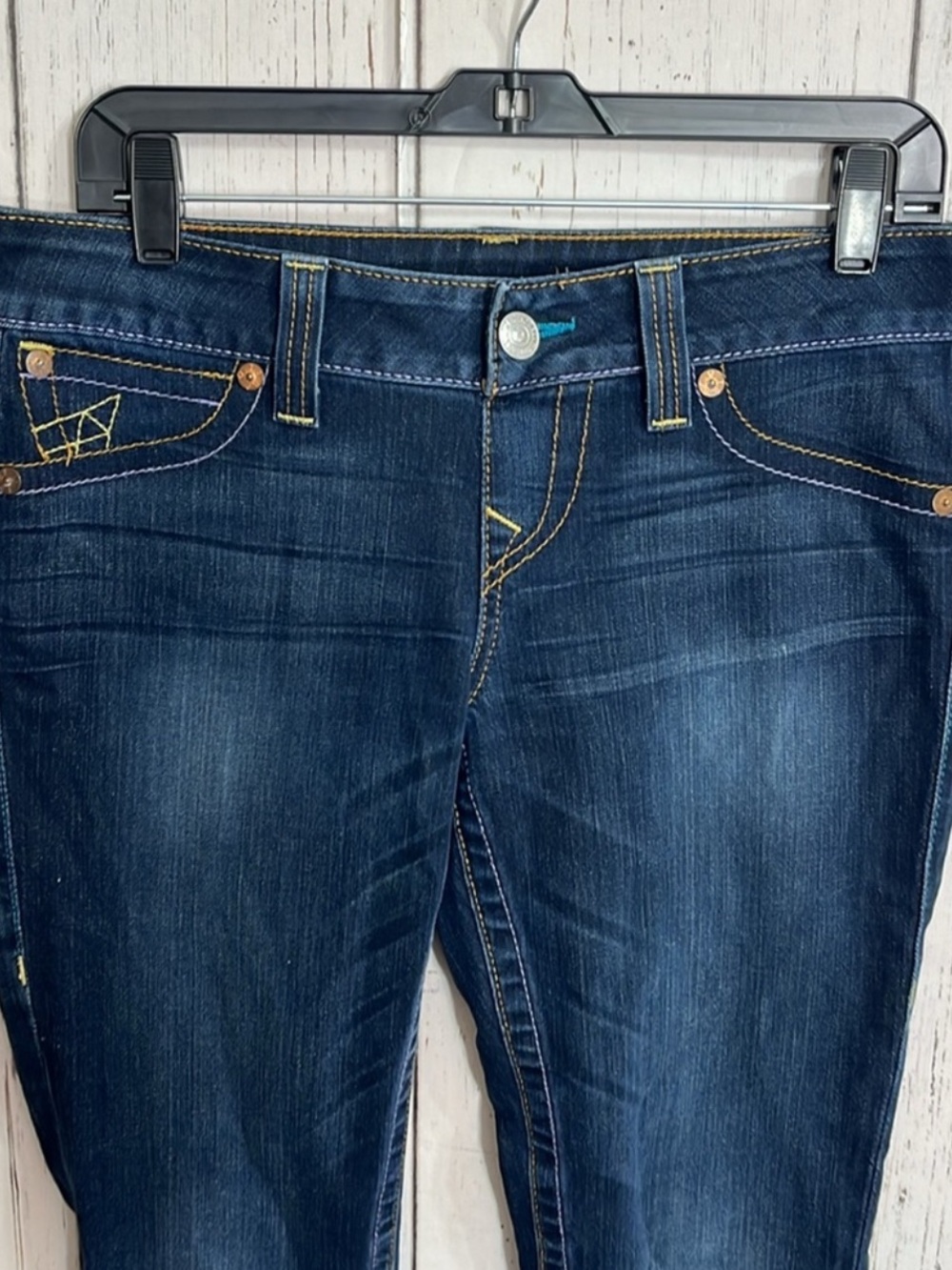 True Religion Size 31 Dark Wash Pull on style denim jeans